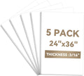 24x36 White Foam Boards 3/16 in Thick, 5 Pack - Durable Signage Board