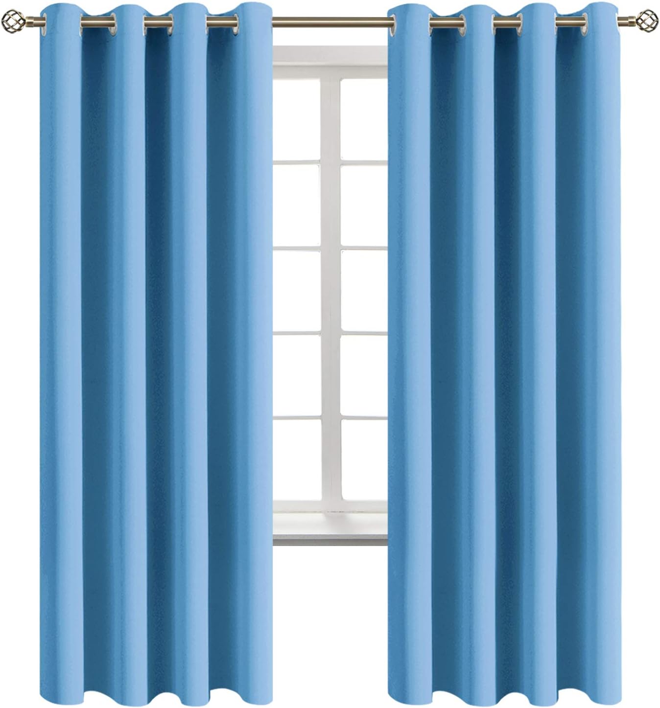 BGment Room Darkening Curtains for Bedroom - Sky Blue 72 in