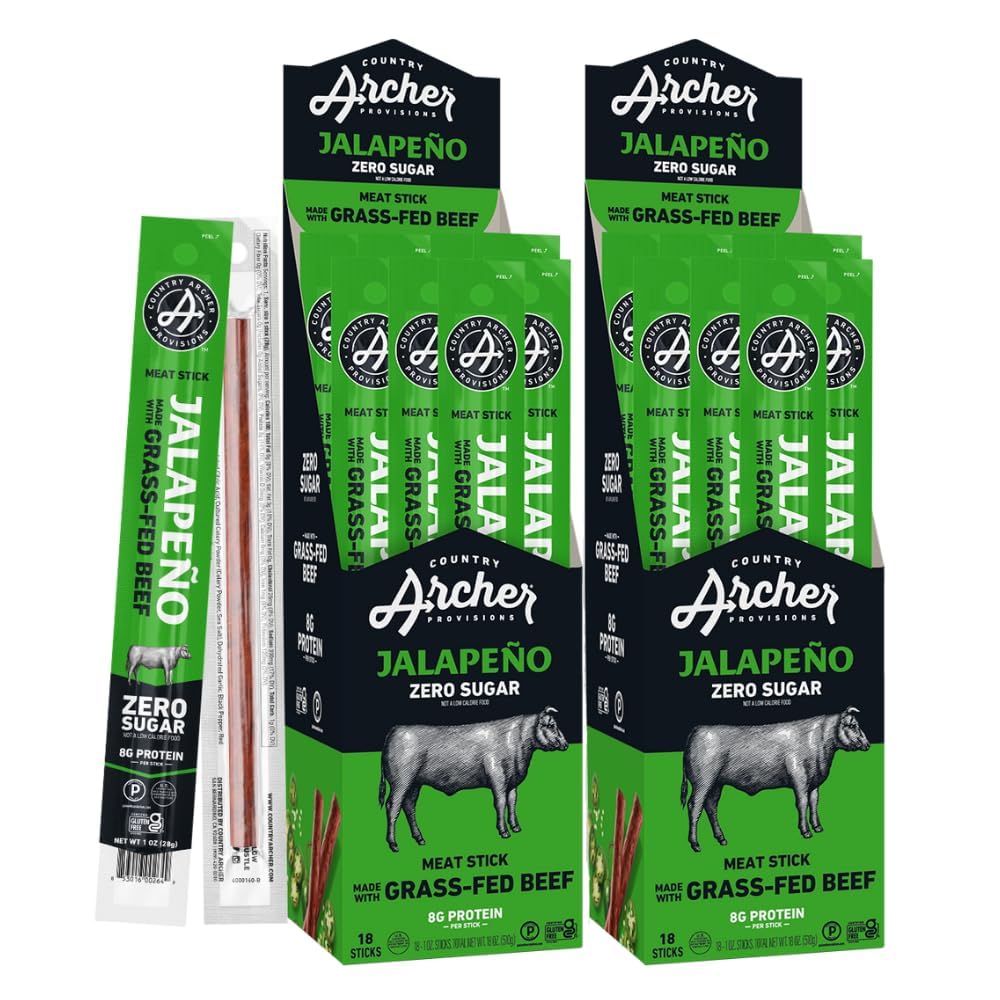 Jalapeno Beef Jerky Sticks - Spicy Grass Fed Protein Snack