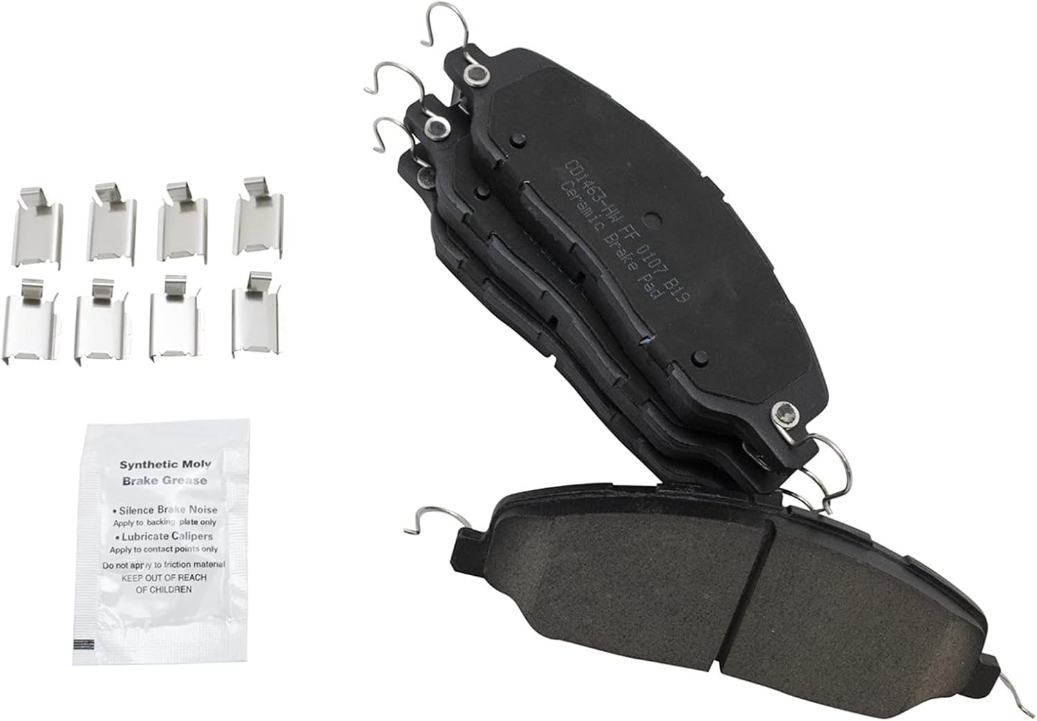 TRQ Front Brake Pads Ceramic for 2011-2014 Ford Mustang