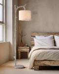 Rustic Farmhouse Tree Trunk Floor Lamp - Vintage Wood Grain 61.25in