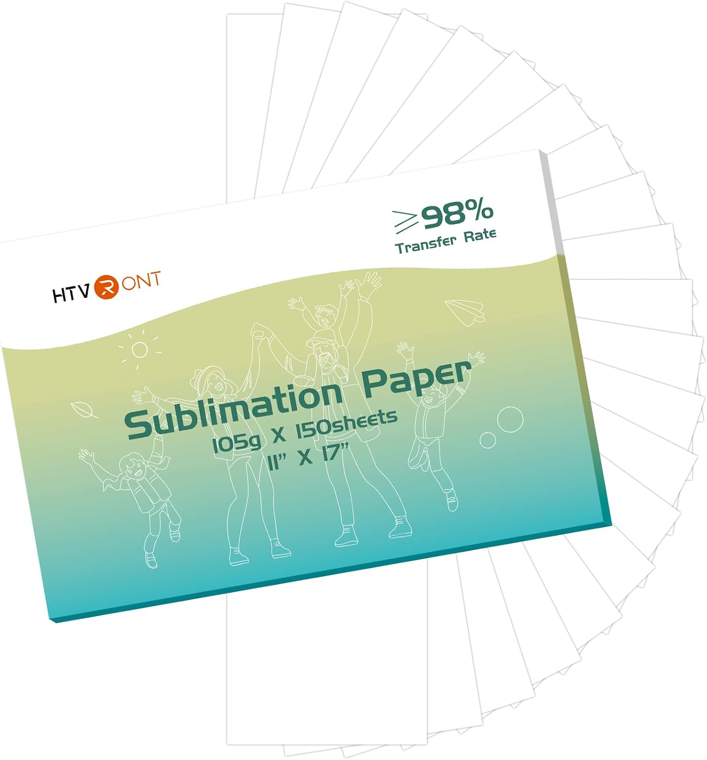 150 Sheets HTVRONT Sublimation Paper - Superior Ink Release!