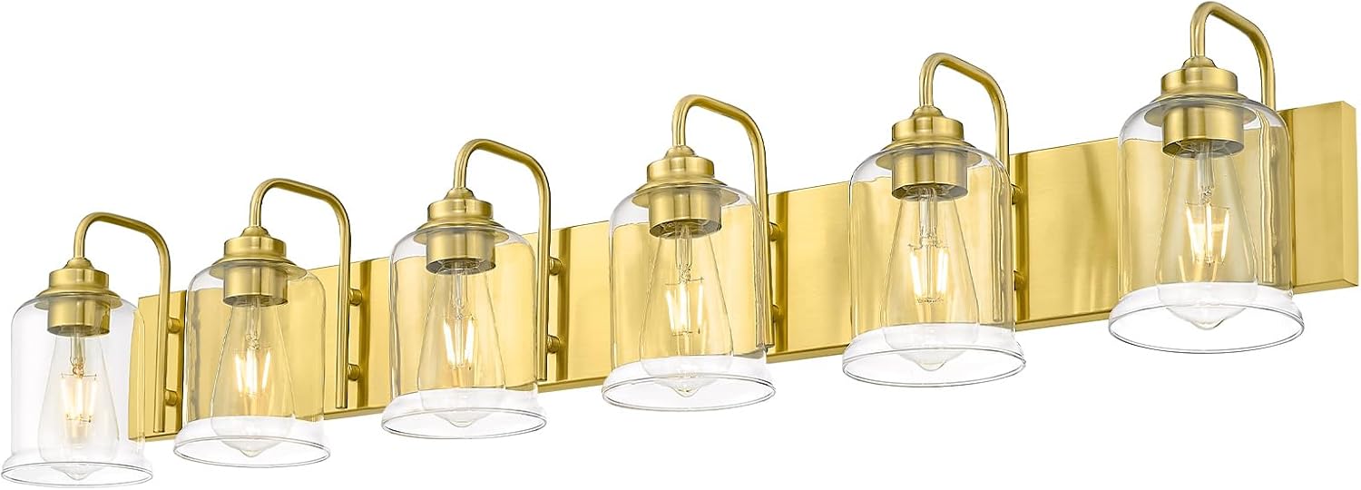 44 Inch Brushed Gold Bathroom Light Fixtures for Modern Homes