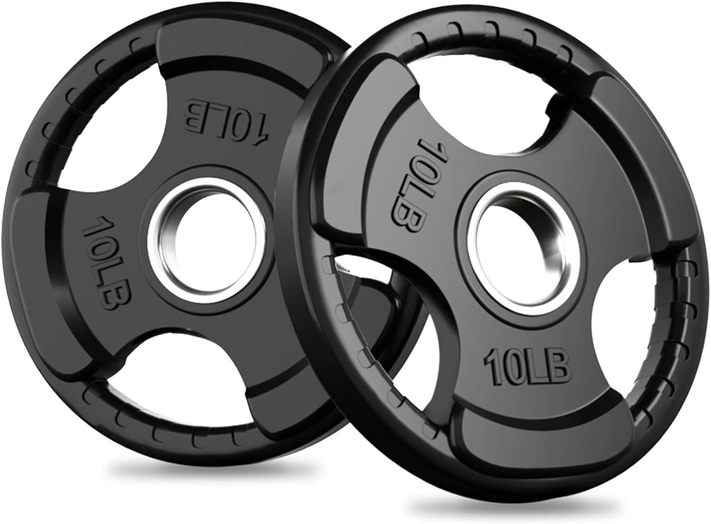 RitFit Olympic Rubber Grip Plates for Weightlifting and Strength