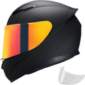 Full Face Motorcycle Helmet WS-607 Black - DOT Approved Safety