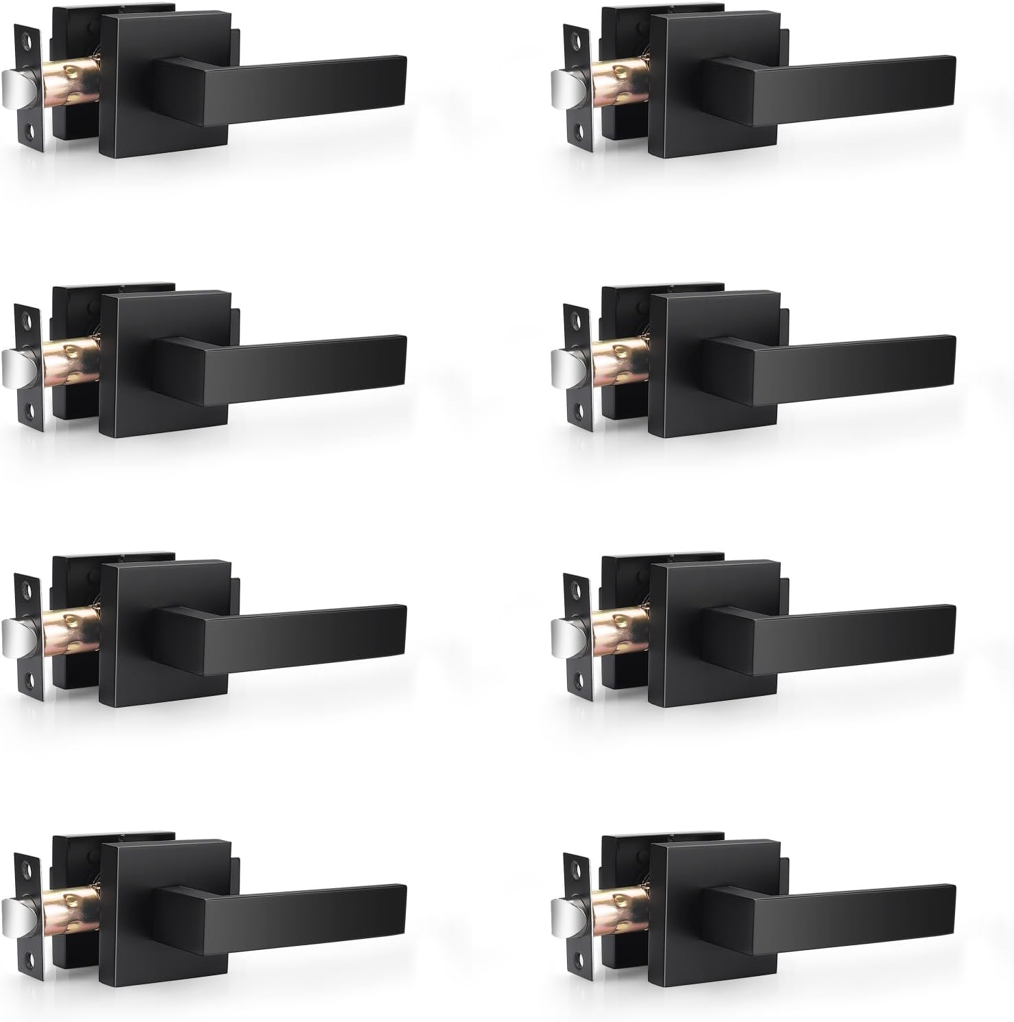 Probrico Matte Black Passage Door Levers for Modern Interiors