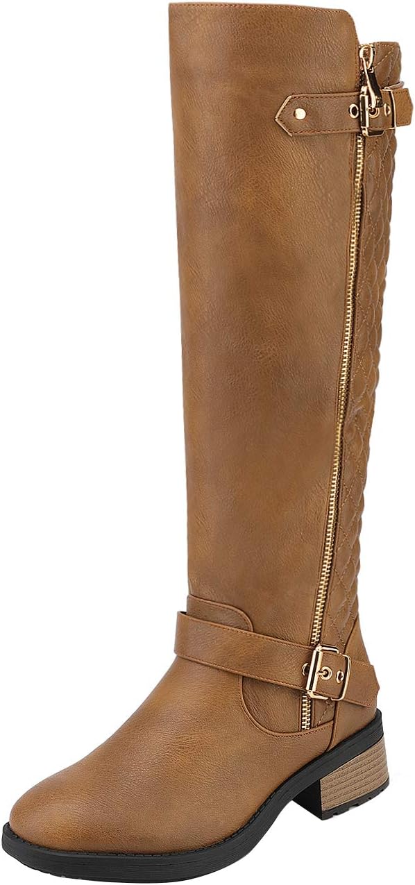 DREAM PAIRS Women's Knee High Boots for Wide Calf Comfort