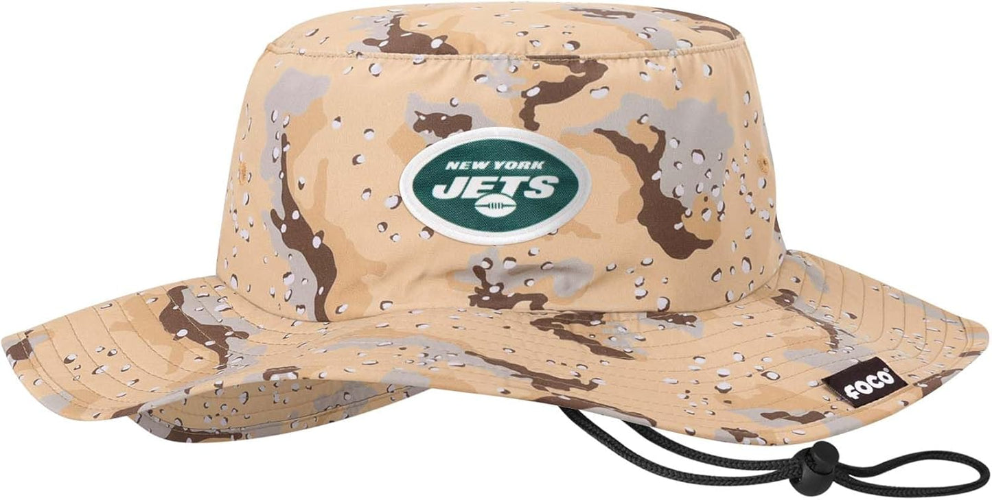 FOCO Men's NFL Team Logo Sport Outdoor Sun Bucket Boonie Hat