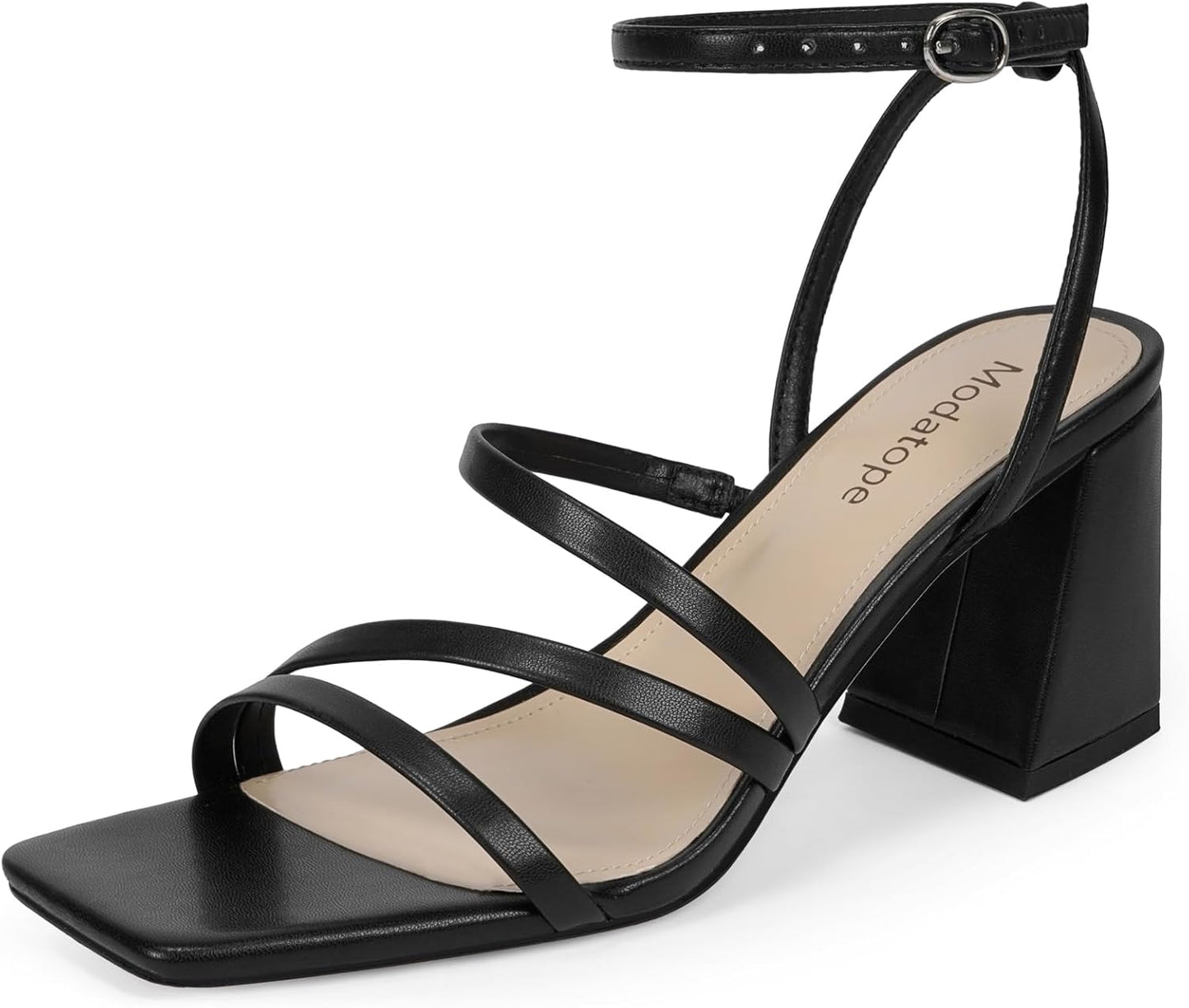 Modatope Women Heeled Sandals with Chunky Block Heels