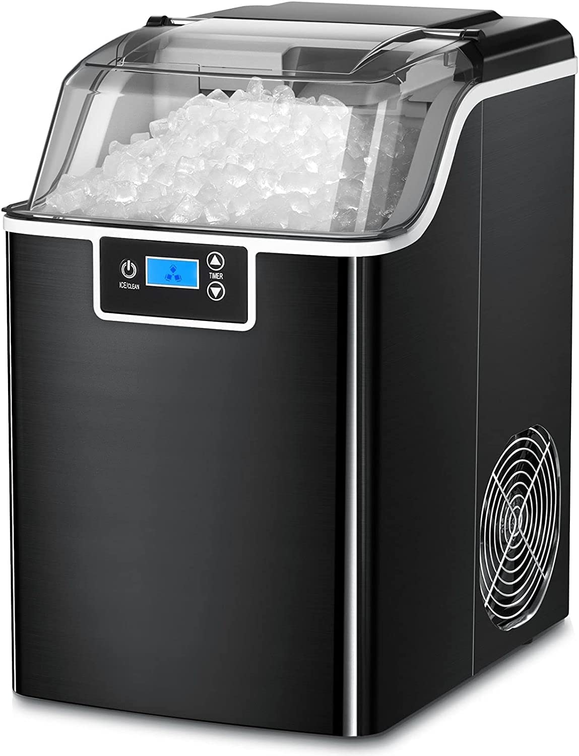 Nugget Ice Maker Countertop with Self-Cleaning Feature