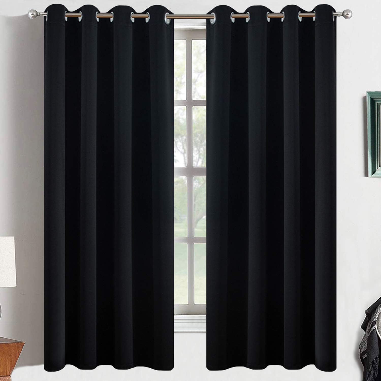 Yakamok Blackout Curtains for Living Room - Thermal Insulated