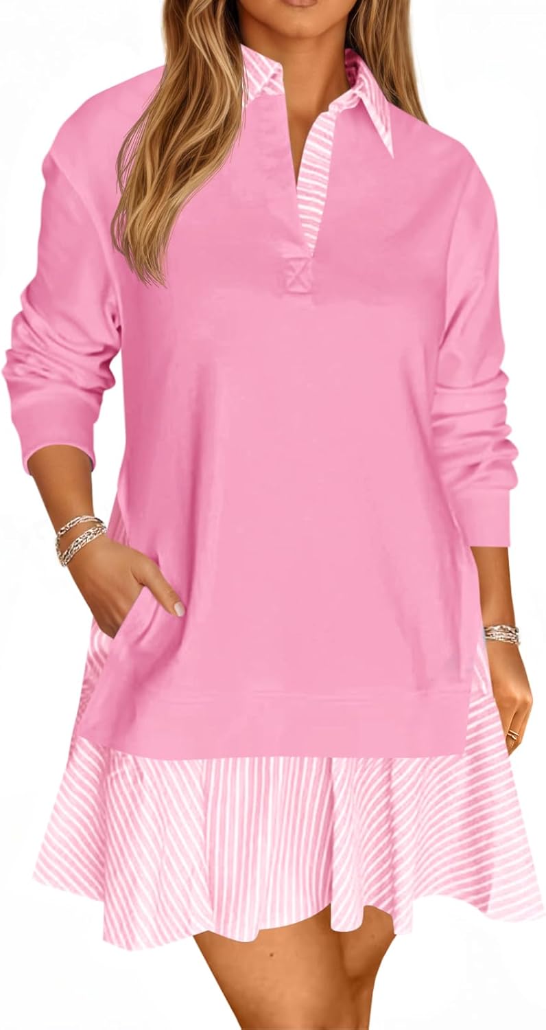 Wenrine Womens Oversized Sweatshirt Dress for Casual Style