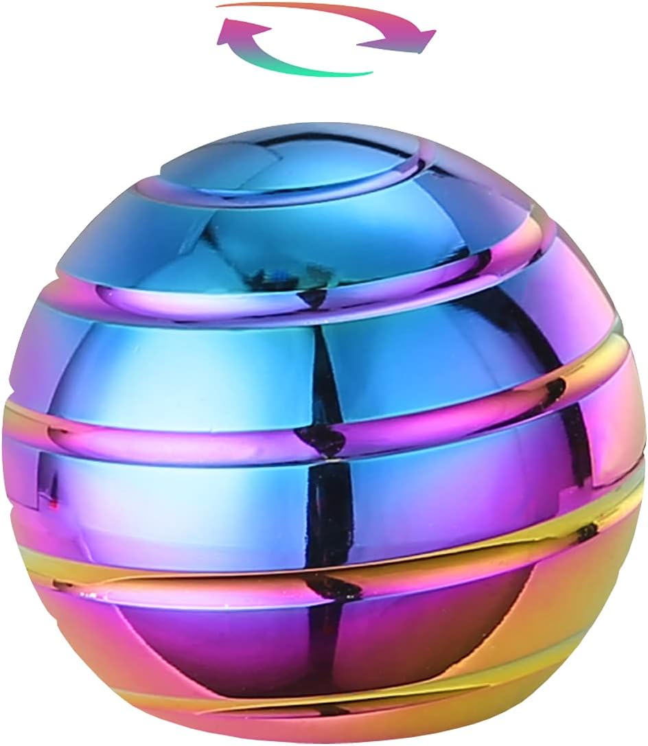 Rainbow Metal Kinetic Desk Toy - Fidget Fun!