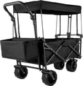 Extra Large Collapsible Garden Cart with Removable Canopy - Folding