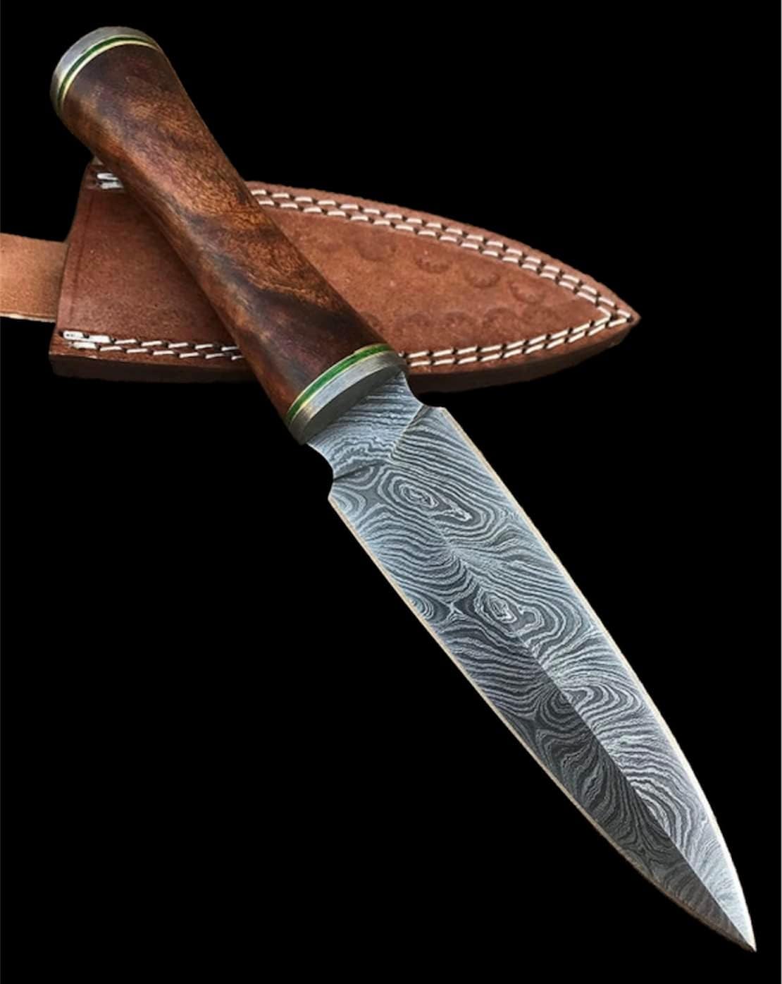 DG-28 Handmade Damascus Steel Knife with Rose Wood Handle