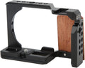 Camera Cage for ZV E10 - Lightweight Aluminum Cage with Wooden Handle