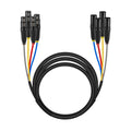 Phenyx Pro 4-Channel XLR Snake Cable - Color-Coded 10 ft