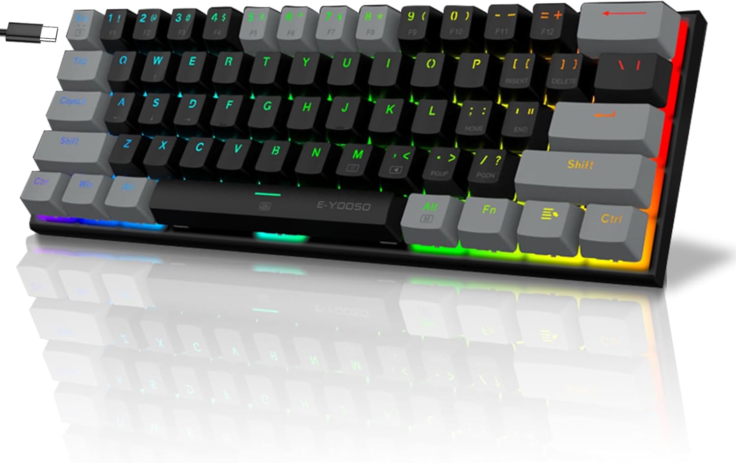 XuanGui Wired Mechanical Gaming Keyboard with RGB Backlit Features