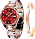 OLEVS Women's Luxury Heart Diamond Watch
