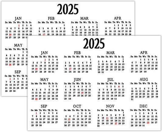 2025 Mini Planner Stickers 4 Pack - Stay Organized!