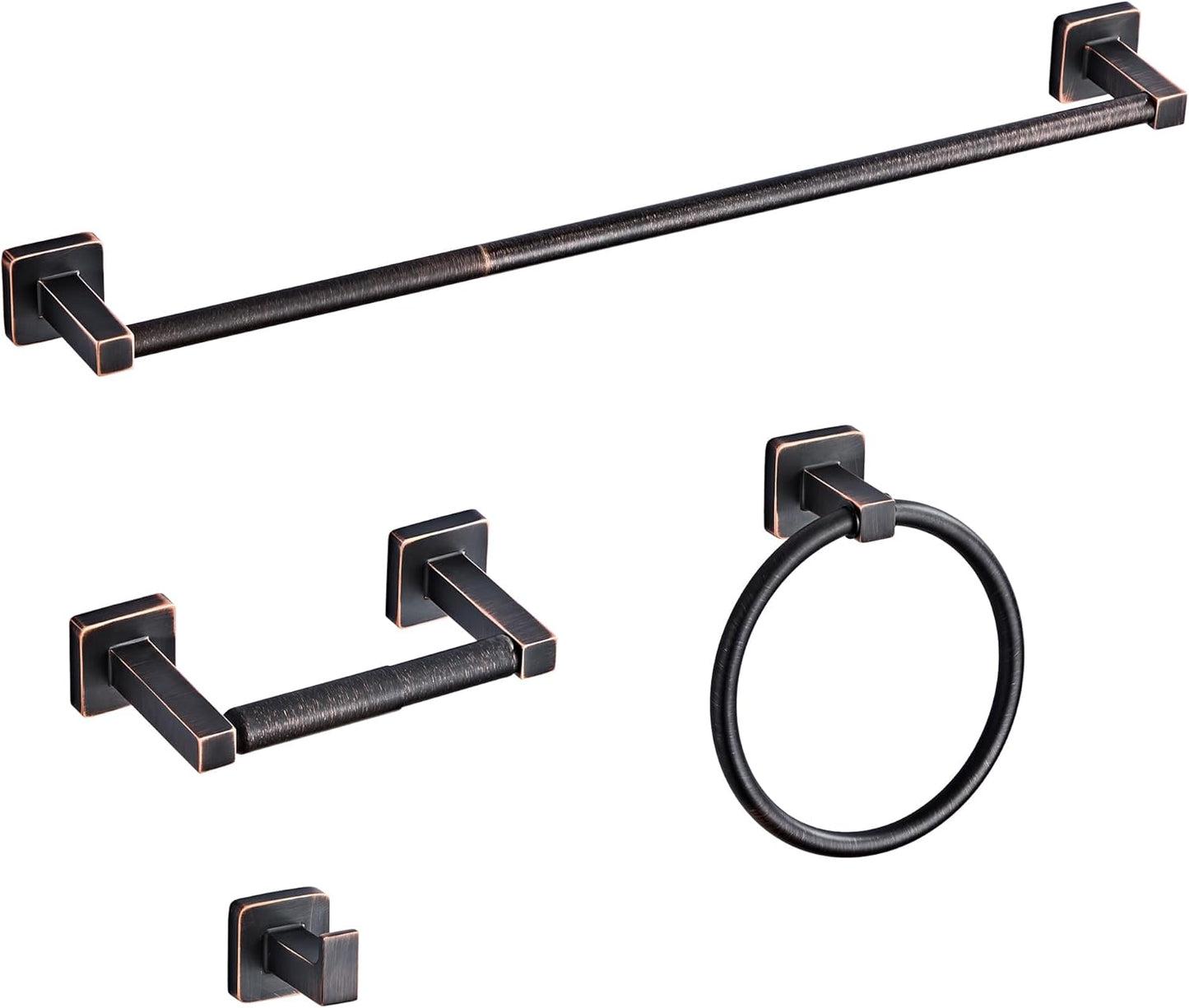 Bathroom Hardware Set 4 Pieces in Oil Rubbed Bronze Finish