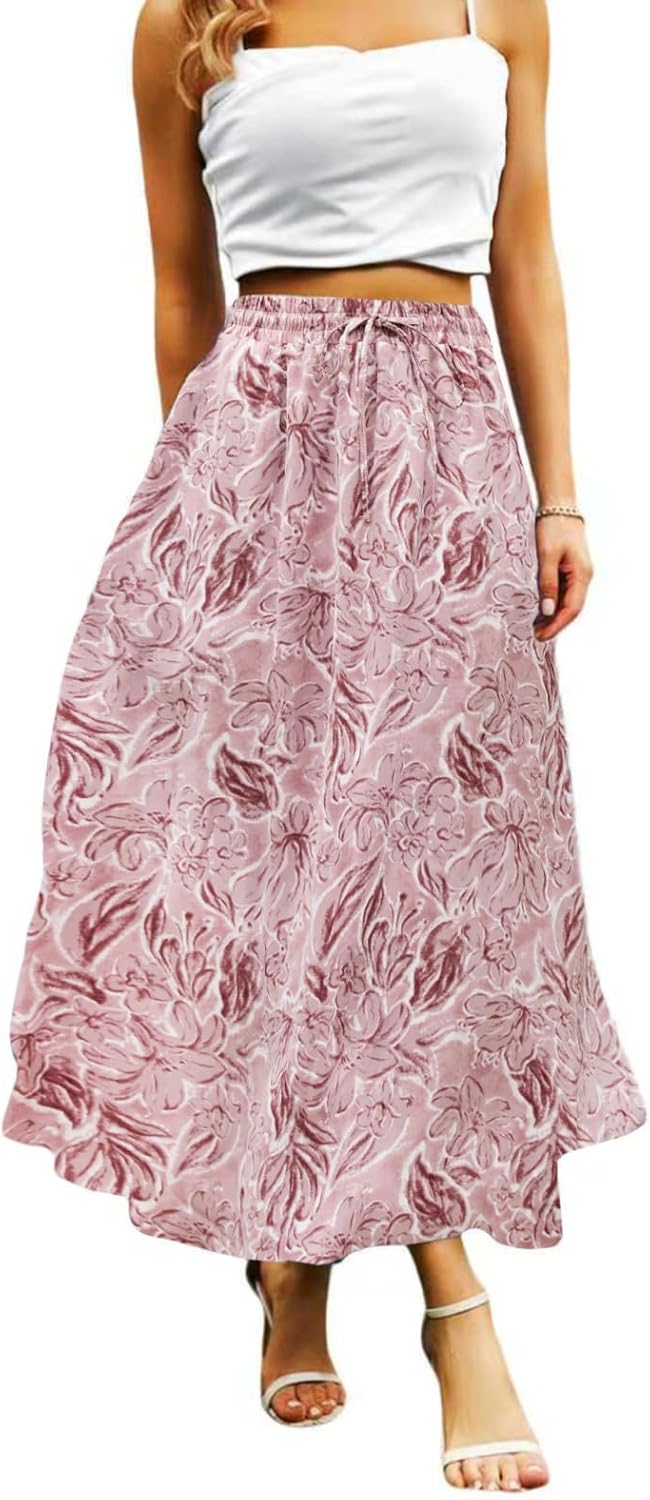 Maxi Skirts for Women with Pockets for Casual Beach Parties