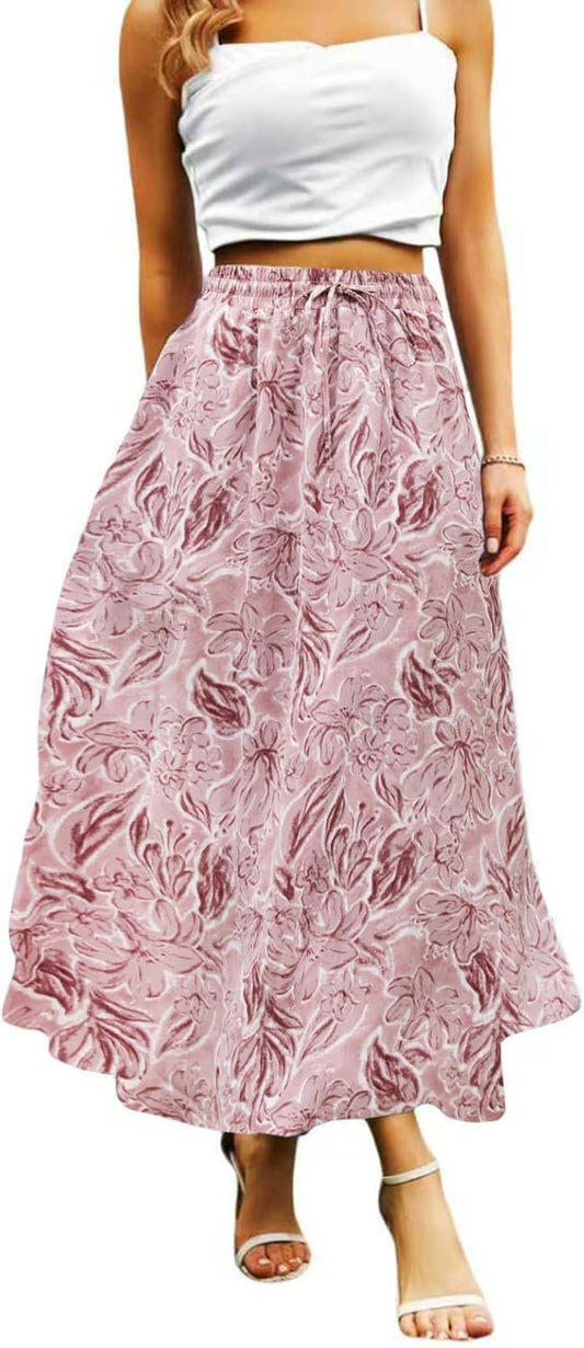 Maxi Skirts for Women with Pockets for Casual Beach Parties