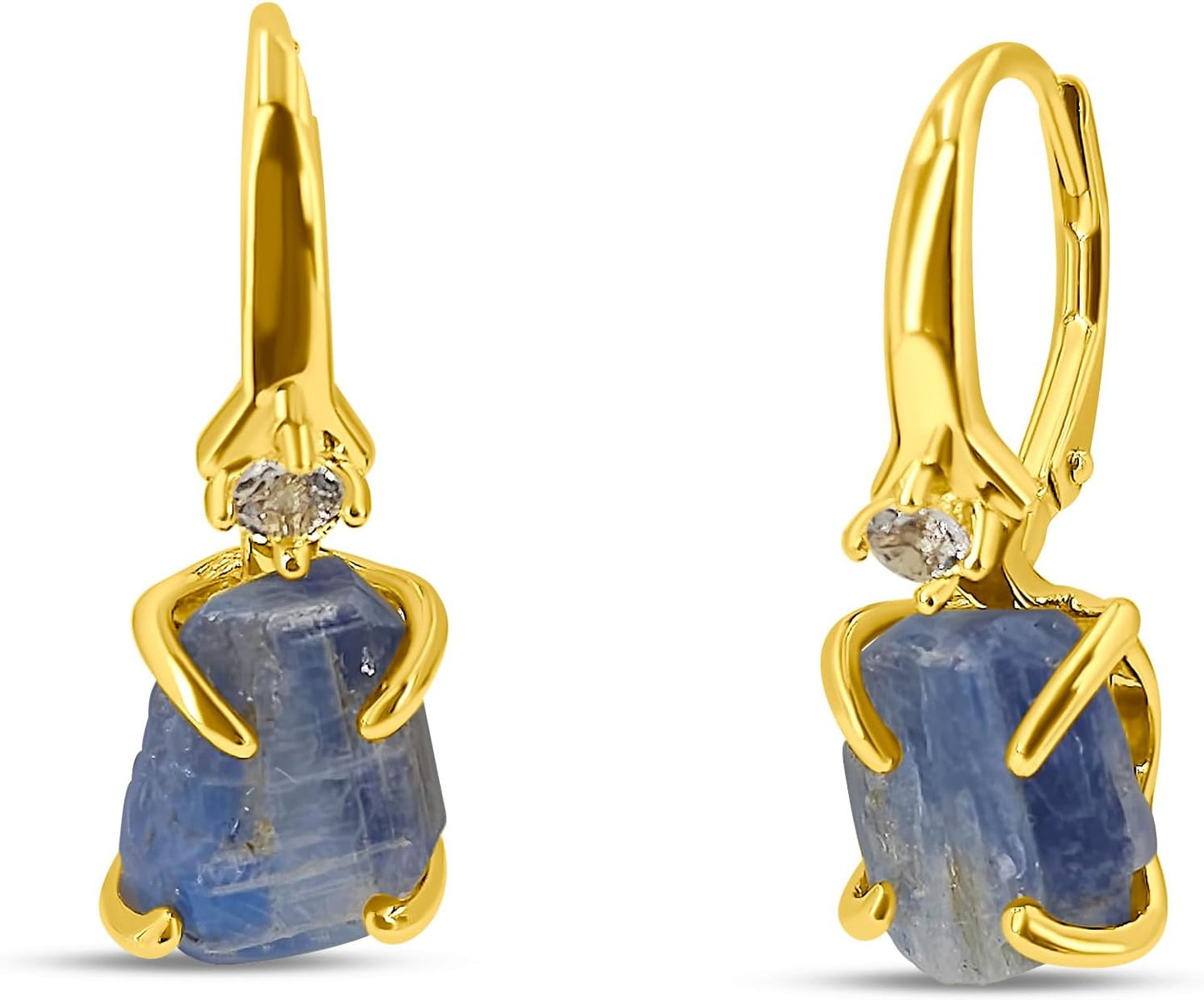 Real Raw Crystal Drop Earrings for Birthstone Gift for Her