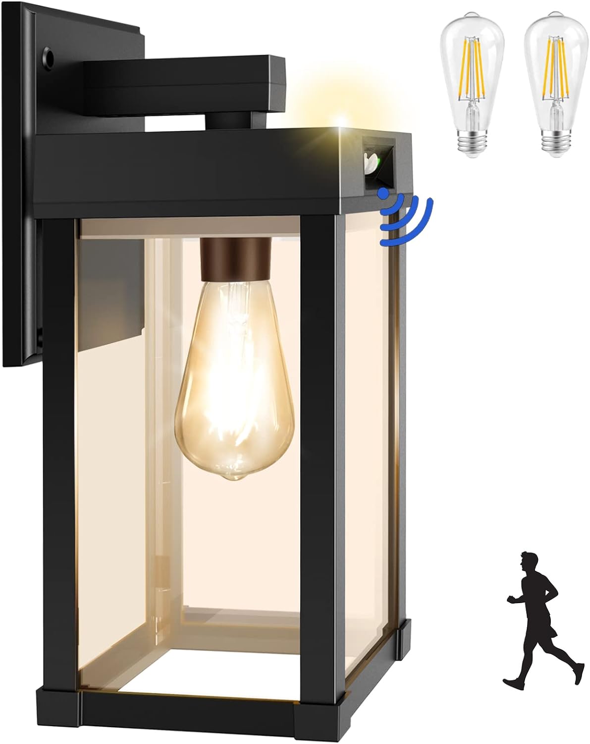 Solar Wall Lights Outdoor with Motion Sensor and 3 Modes