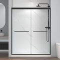 56-60 in W x 72 in H Semi-Frameless Bypass Sliding Shower Door - Matte