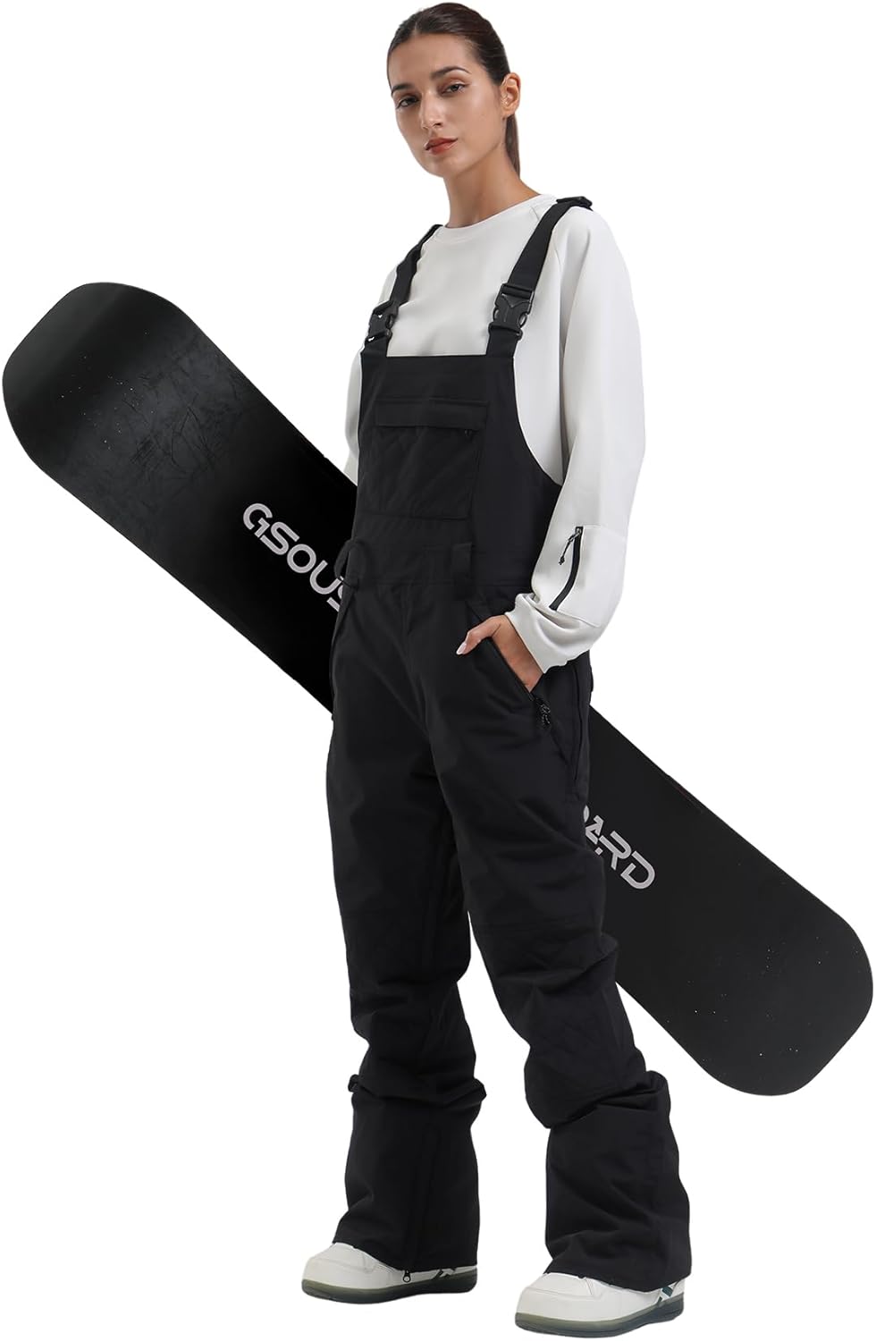 GSOU SNOW Women's Waterproof Ski Bibs