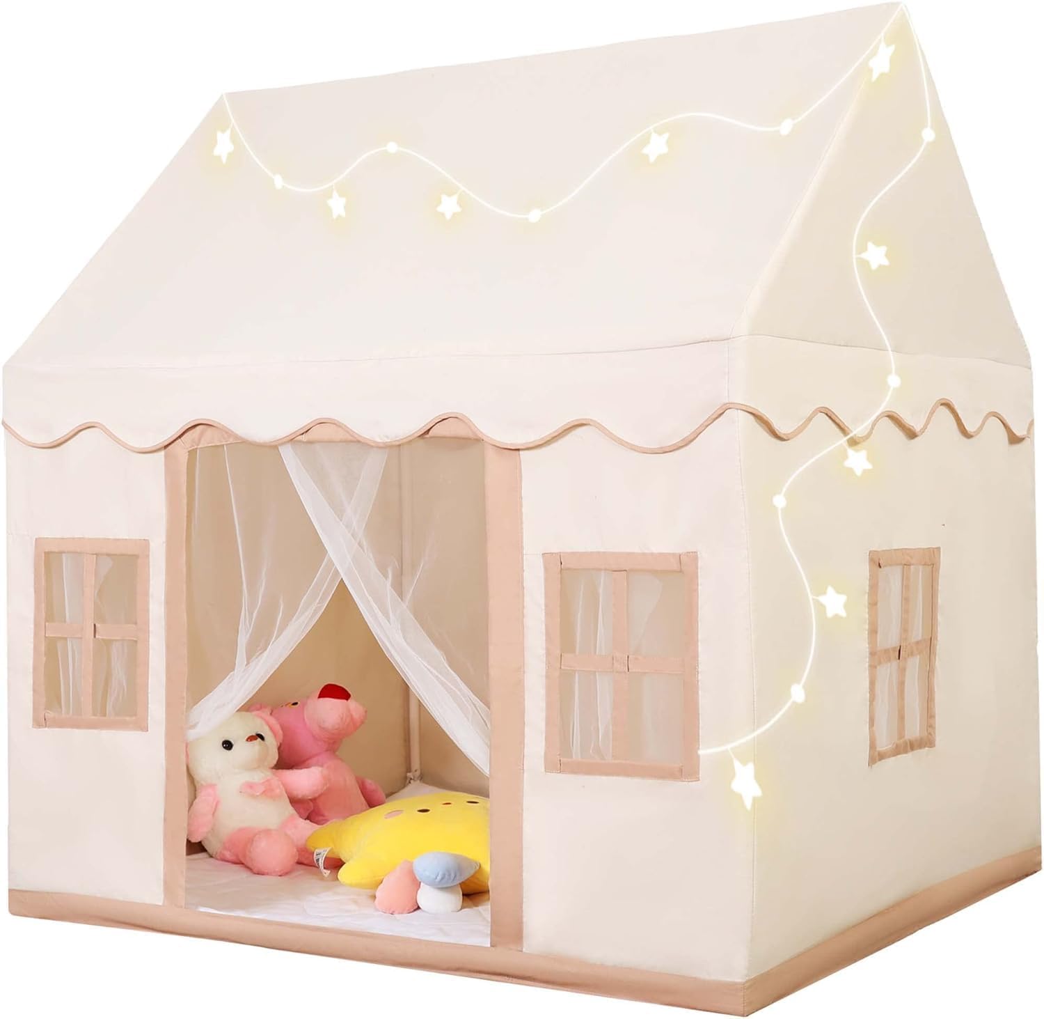 Bubplay Starlit Indoor Play Tent for Kids, Washable & Foldable, Cozy Reading Nook