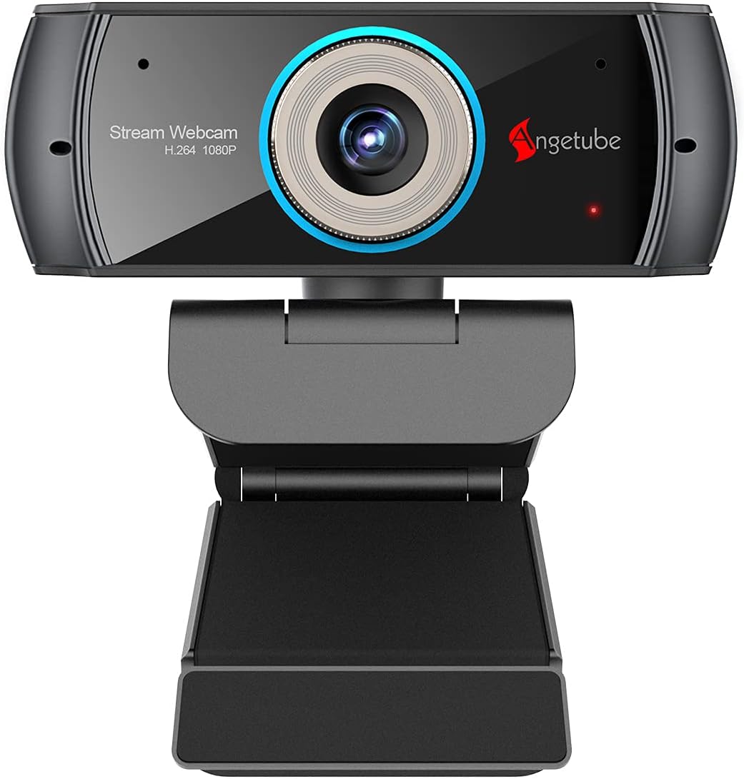 Angetube PC 1080P Webcam with Mic for Video Conferencing