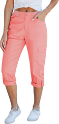 Cargo Capri Pants for Women High Waisted Relaxed Fit - Summer Capris 6