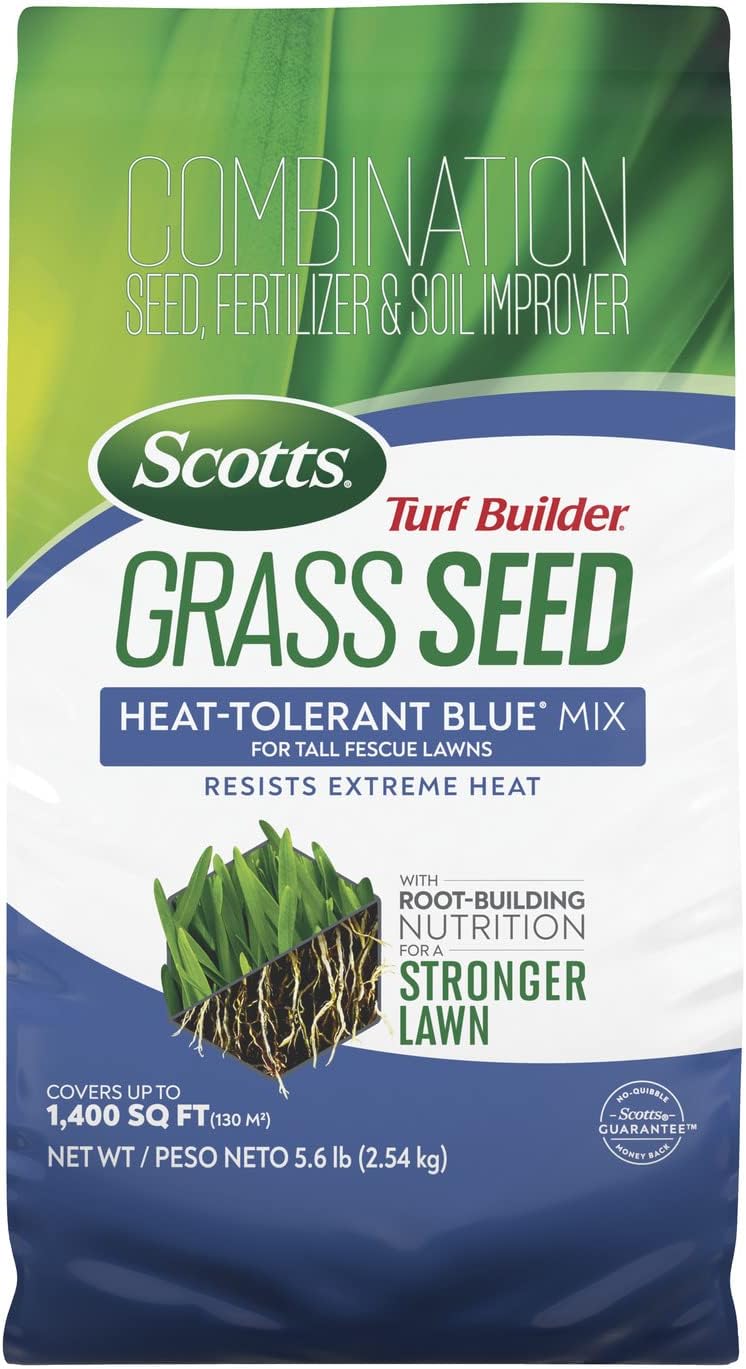 Scotts Turf Builder Grass Seed Heat-Tolerant Blue Mix for Lawns