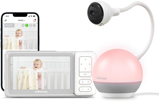 CHILLAX Baby Monitor: 1080p HD Camera, Sleep Trainer, Mood Light Soother