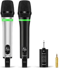 Rechargeable Wireless Microphone Dual Handheld Set - Long Battery Life