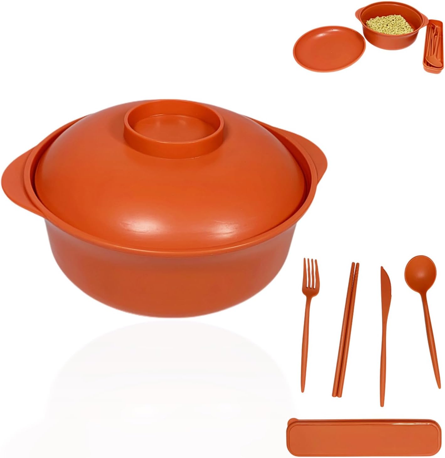 33 oz Microwave Ramen Cooker Bowl Set - Instant Noodles Made Easy! 