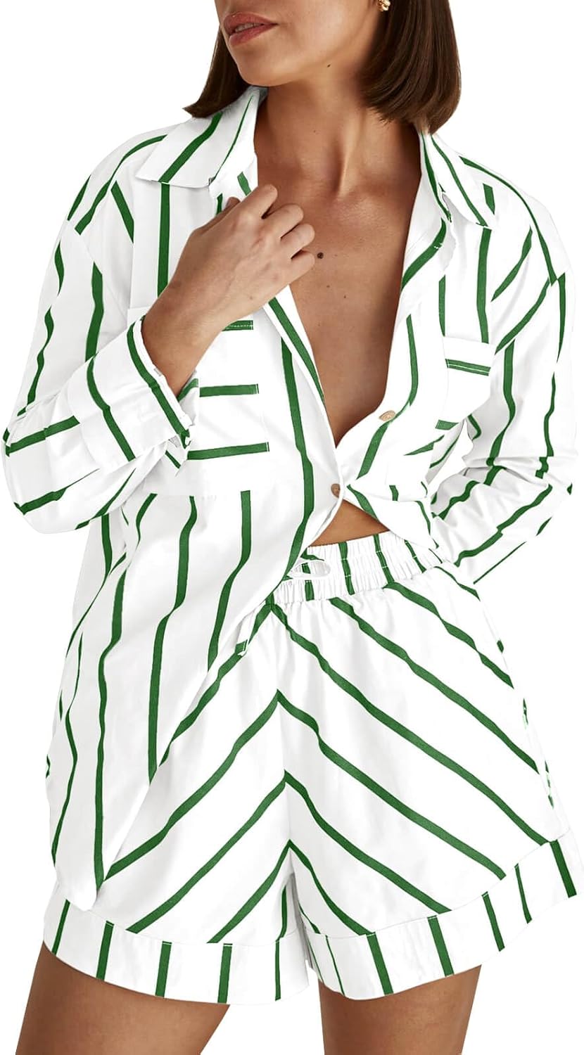 Tankaneo Womens Striped 2 Piece Outfits for Stylish Comfort