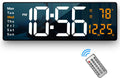 Digital Wall Clock Large Display 16.2 in LED Clock - Easy Read