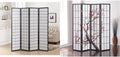 Roundhill Furniture Oriental Shoji 4-Panel Screen Room Divider