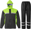 High Visibility Men's Reflective Rain Suit - Waterproof Work Gear