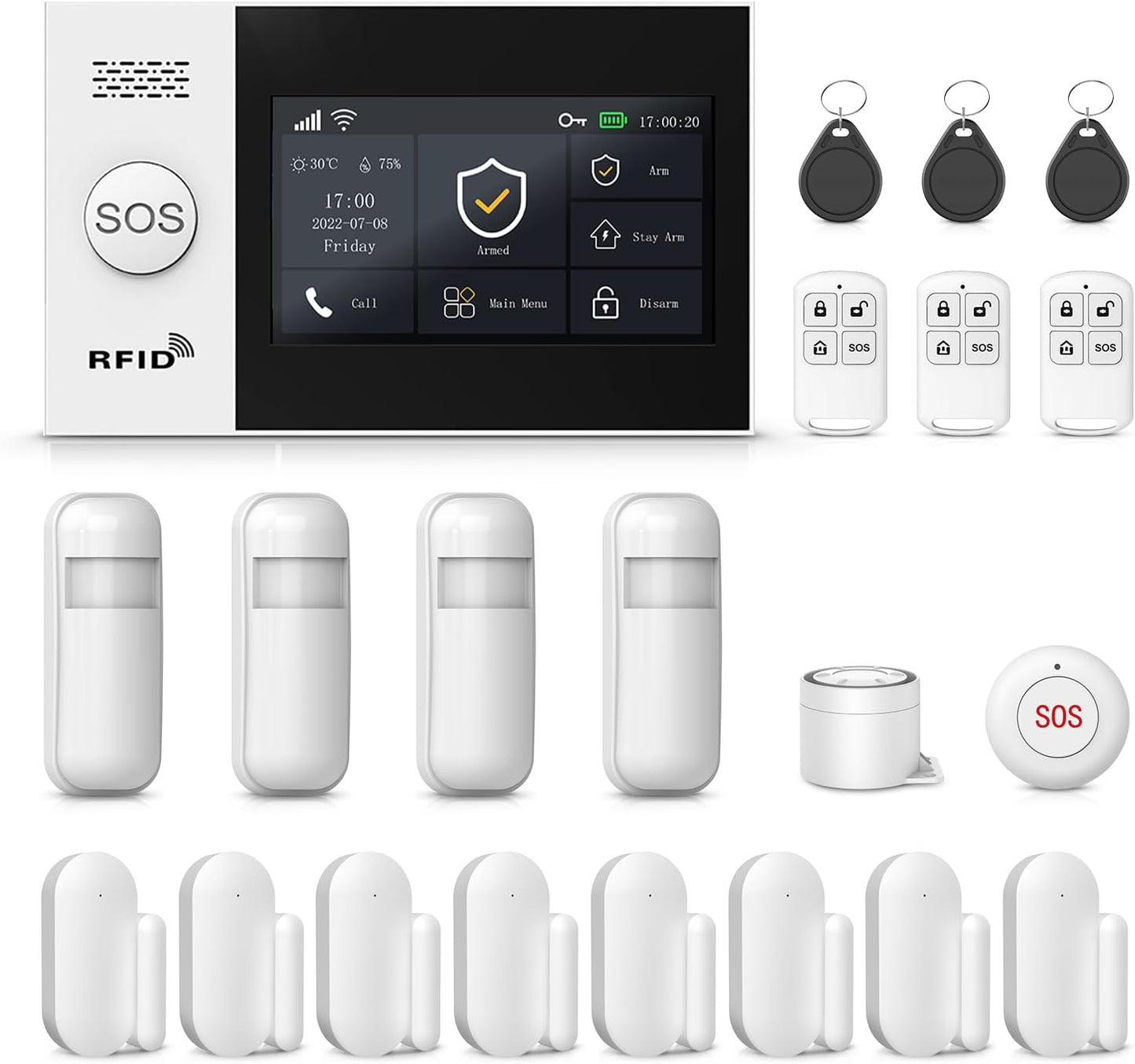 Home Security Alarm System with DIY Wireless WiFi Features