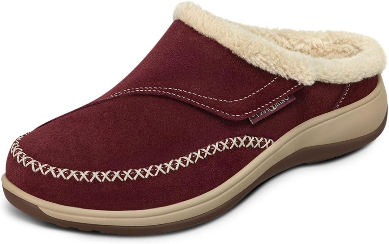 Orthofeet Women's Orthopedic Faux Fur Lined Slippers