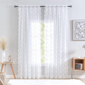 Sheer Curtains 120 in Long 2 Panels - Vintage Floral Lace for High