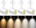 5-Color LED H Track Lighting Heads Dimmable 4 Pack - Adjustable Color