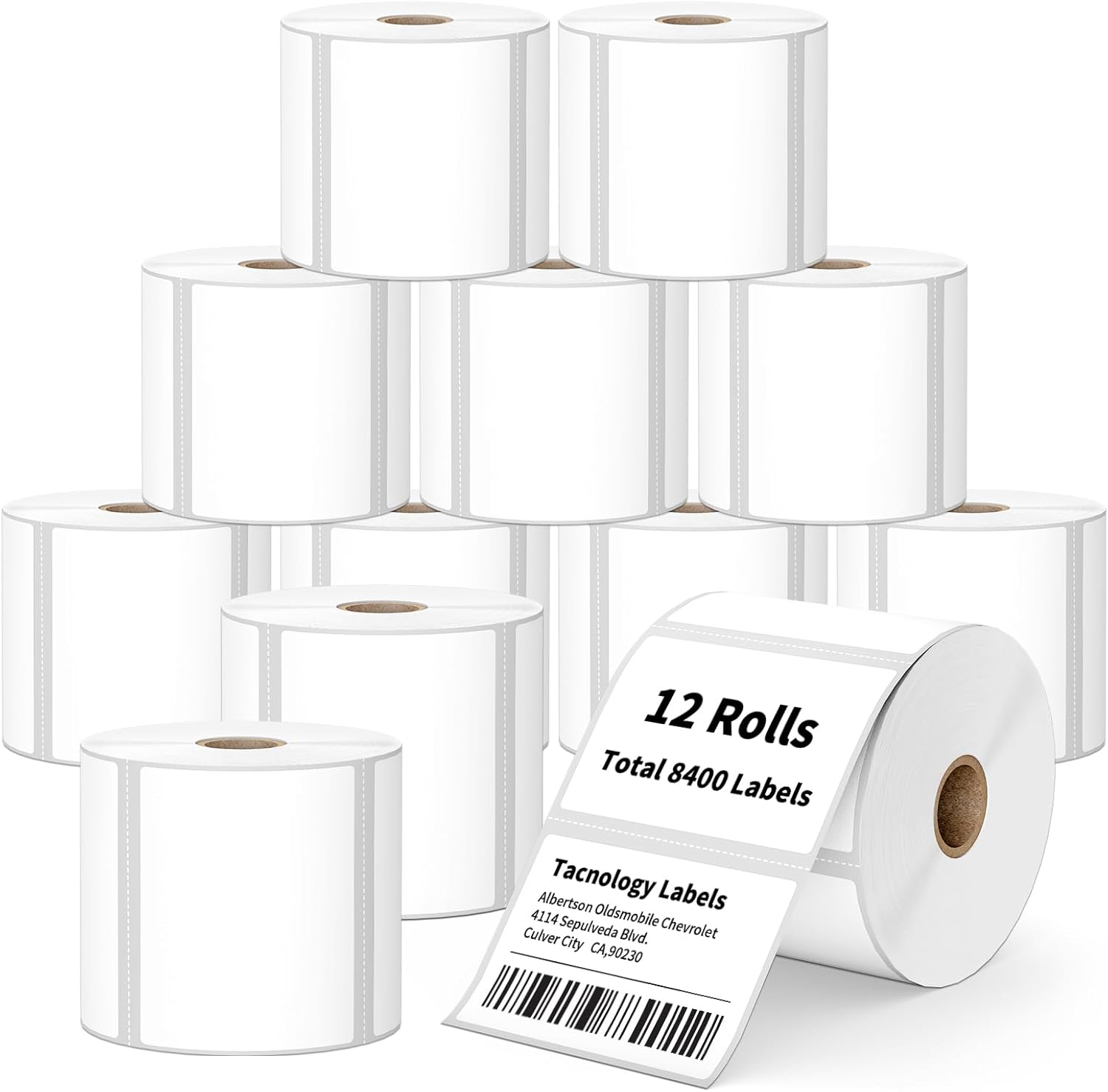 12 Rolls 3in x 2in Direct Thermal Labels for Shipping & Addressing