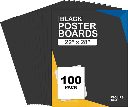 Black Poster Board 22x28 for School Projects and Crafts