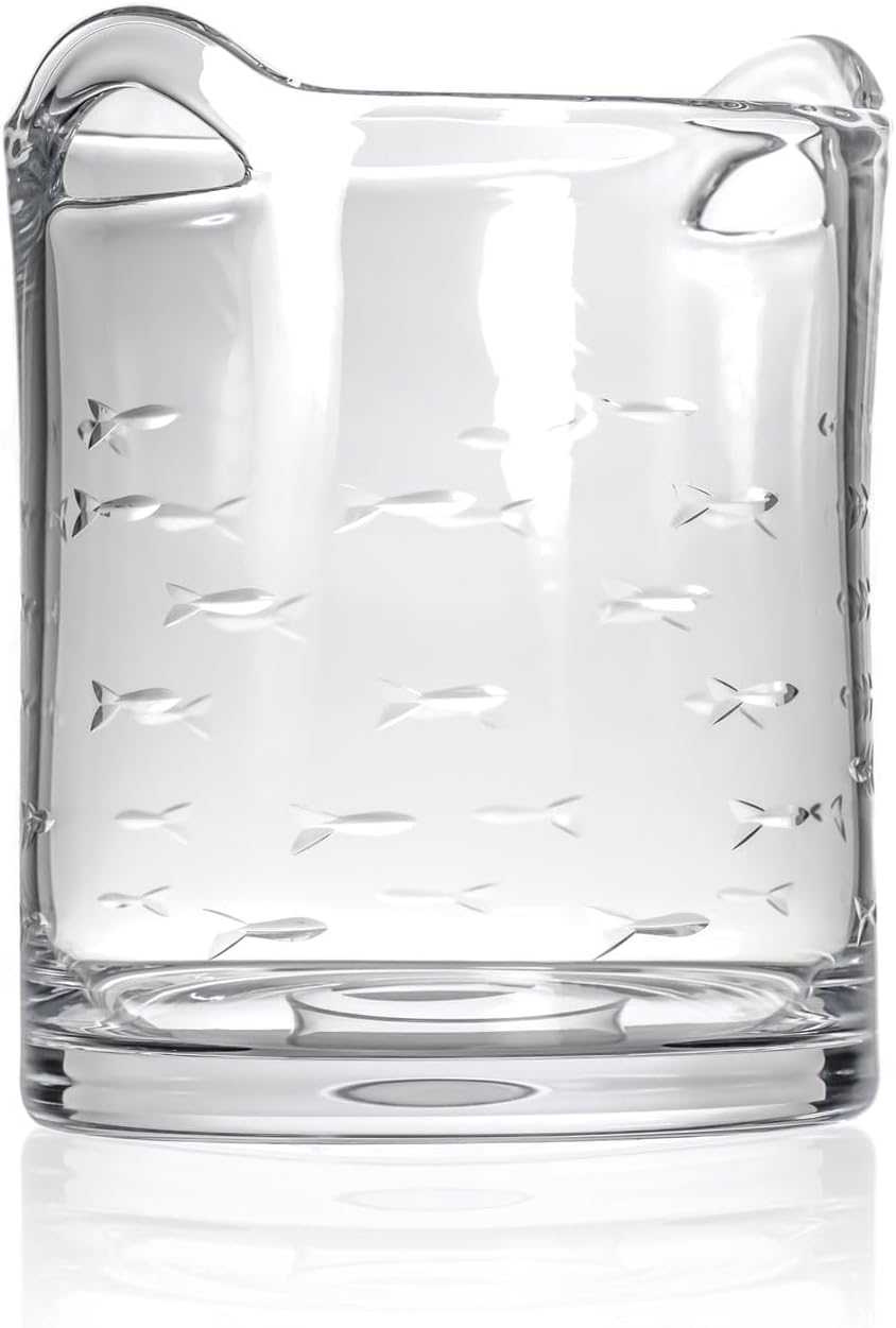 Rolf Glass School of Fish Ice Bucket for Nautical Enthusiasts