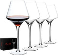 Red Wine Glasses Set of 4 17.5oz Premium Crystal Wine Glasses - Hand